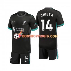 Maillot Extérieur Liverpool Chiesa 14 2024-2025 Manches Courtes Jeune Enfant(+shorts)