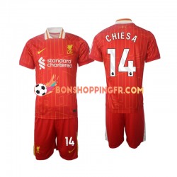 Maillot Domicile Liverpool Chiesa 14 2024-2025 Manches Courtes Jeune Enfant(+shorts)