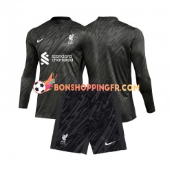 Maillot Domicile Liverpool Gardien 2024-2025 Manches Longues Jeune Enfant(+shorts)