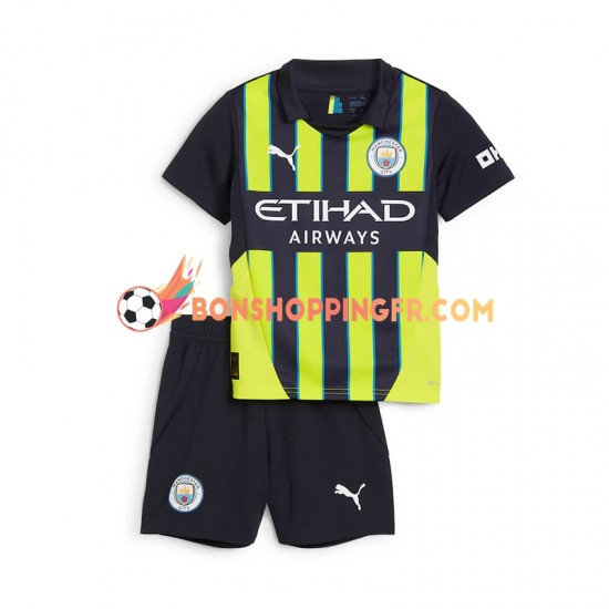 Maillot Extérieur Manchester City 2024-2025 Manches Courtes Jeune Enfant(+shorts)