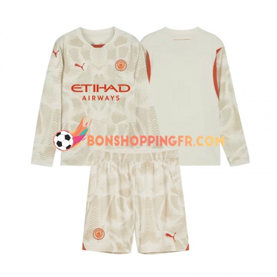 Maillot 3ème Manchester City Gardien 2024-2025 Manches Longues Jeune Enfant(+shorts)