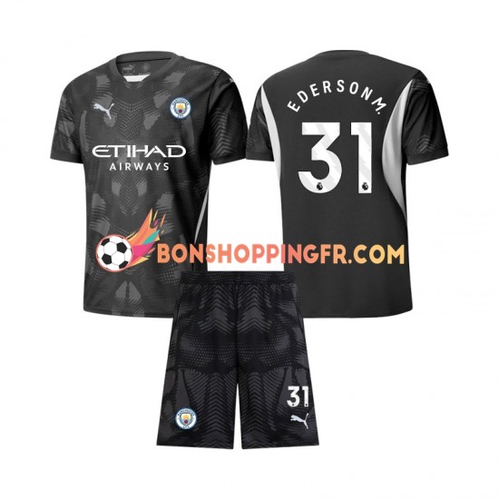 Maillot 4ème Manchester City Gardien Ederson Moraes 31 2024-2025 Manches Courtes Jeune Enfant(+shorts)