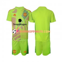 Maillot Extérieur Manchester United Gardien 2024-2025 Manches Courtes Jeune Enfant(+shorts)