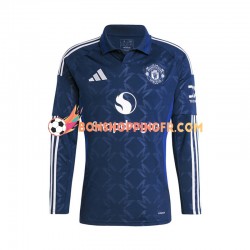 Maillot Extérieur Manchester United 2024-2025 Manches Longues Homme