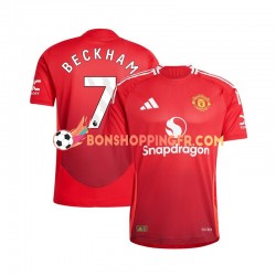 Maillot Domicile Manchester United Beckham 7 2024-2025 Manches Courtes Homme