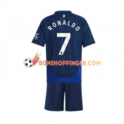 Maillot Extérieur Manchester United Cristiano Ronaldo 7 2024-2025 Manches Courtes Jeune Enfant(+shorts)