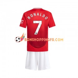 Maillot Domicile Manchester United Cristiano Ronaldo 7 2024-2025 Manches Courtes Jeune Enfant(+shorts)