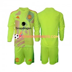 Maillot Extérieur Manchester United Gardien 2024-2025 Manches Longues Jeune Enfant(+shorts)