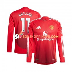 Maillot Domicile Manchester United Rasmus Hojlund 11 2024-2025 Manches Longues Homme