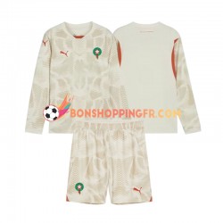 Maillot Extérieur Maroc Gardien 2024 Manches Longues Jeune Enfant(+shorts)