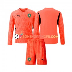 Maillot Domicile Maroc Gardien 2024 Manches Longues Jeune Enfant(+shorts)