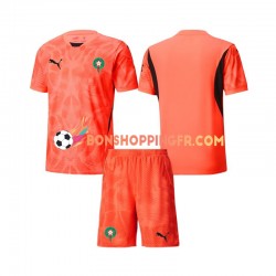 Maillot Domicile Maroc Gardien 2024 Manches Courtes Jeune Enfant(+shorts)