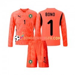 Maillot Domicile Maroc Gardien Yassine Bounou 1 2024 Manches Longues Jeune Enfant(+shorts)