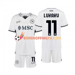 Maillot Extérieur Naples Lukaku 11 2024-2025 Manches Courtes Jeune Enfant(+shorts)