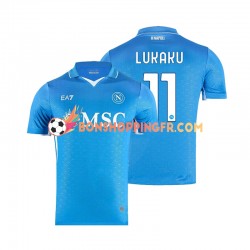 Maillot Domicile Naples Lukaku 11 2024-2025 Manches Courtes Homme