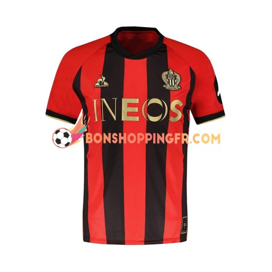 Maillot Domicile OGC Nice 2024-2025 Manches Courtes Homme