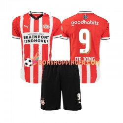 Maillot Domicile PSV Eindhoven DE JONG 9 2024-2025 Manches Courtes Jeune Enfant(+shorts)