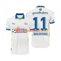 Maillot Extérieur PSV Eindhoven Johan Bakayoko 11 2024-2025 Manches Courtes Homme