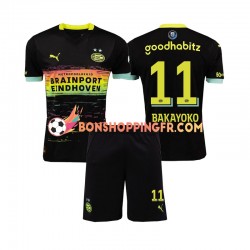 Maillot Extérieur PSV Eindhoven Johan Bakayoko 11 2024-2025 Manches Courtes Jeune Enfant(+shorts)