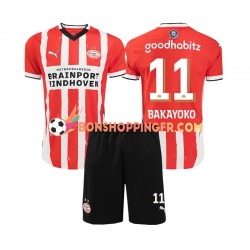 Maillot Domicile PSV Eindhoven Johan Bakayoko 11 2024-2025 Manches Courtes Jeune Enfant(+shorts)