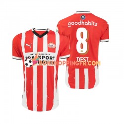 Maillot Domicile PSV Eindhoven Sergino Dest 8 2024-2025 Manches Courtes Homme