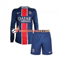 Maillot Domicile Paris Saint-Germain 2024-2025 Manches Longues Jeune Enfant(+shorts)