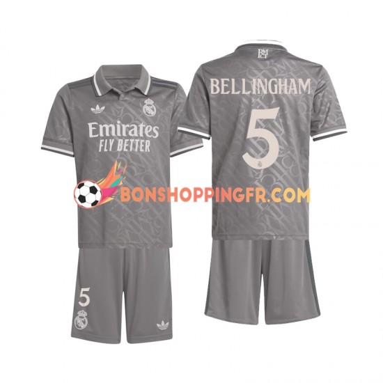 Maillot 3ème Real Madrid Bellingham 5 2024-2025 Manches Courtes Jeune Enfant(+shorts)