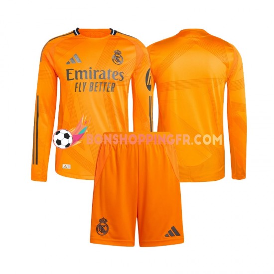 Maillot Extérieur Real Madrid 2024-2025 Manches Longues Jeune Enfant(+shorts)