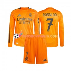 Maillot Extérieur Real Madrid Cristiano Ronaldo 7 2024-2025 Manches Longues Jeune Enfant(+shorts)