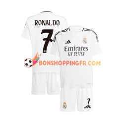 Maillot Domicile Real Madrid Cristiano Ronaldo 7 2024-2025 Manches Courtes Jeune Enfant(+shorts)