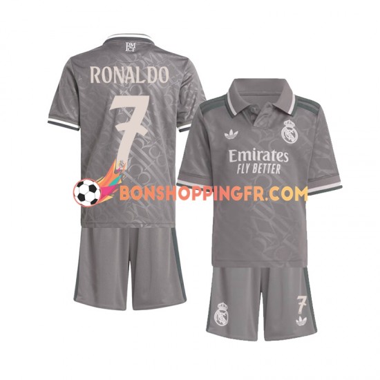 Maillot 3ème Real Madrid Cristiano Ronaldo 7 2024-2025 Manches Courtes Jeune Enfant(+shorts)