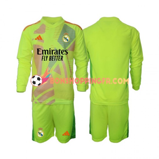 Maillot 4ème Real Madrid Gardien 2024-2025 Manches Longues Jeune Enfant(+shorts)