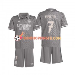 Maillot 3ème Real Madrid Vini JR. 7 2024-2025 Manches Courtes Jeune Enfant(+shorts)