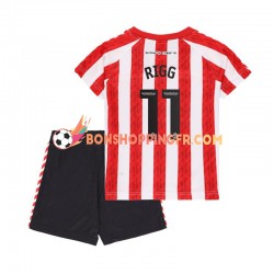 Maillot Domicile Sunderland Chris Rigg 11 2024-2025 Manches Courtes Jeune Enfant(+shorts)
