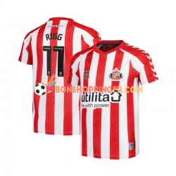 Maillot Domicile Sunderland Chris Rigg 11 2024-2025 Manches Courtes Homme