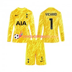 Maillot Domicile Tottenham Hotspur Gardien Vicario 1 2024-2025 Manches Longues Jeune Enfant(+shorts)