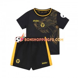 Maillot Extérieur Wolverhampton Wanderers 2024-2025 Manches Courtes Jeune Enfant(+shorts)